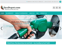 Tablet Screenshot of dyedepot.com